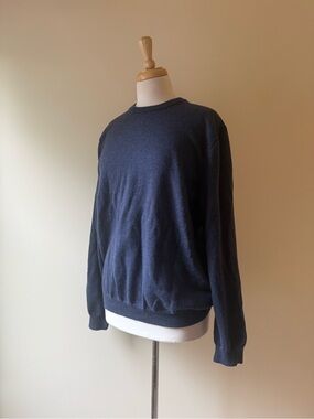Brooks Brothers Navy Merino Wool Crewneck Sweater Unisex